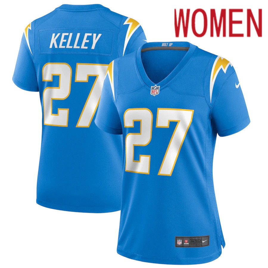 Women Los Angeles Chargers #27 Joshua Kelley Nike Powder Blue Game NFL Jersey->women nfl jersey->Women Jersey